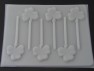 1803 Flat Shamrock Clover Chocolate or Hard Candy Lollipop Mold